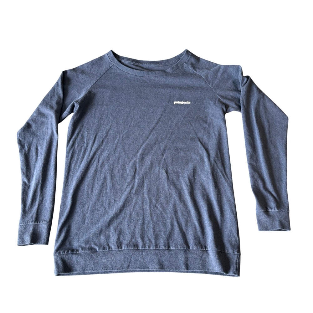 Patagonia Responsibili-Tee Long Sleeve Sweatshirt Navy Blue XS Regular